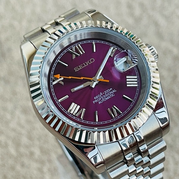Seiko Mod Oyster Purple - Picture 6 of 10
